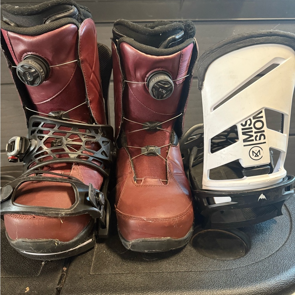 K2 boots, 
Mission binding and boots Sell as a set $250